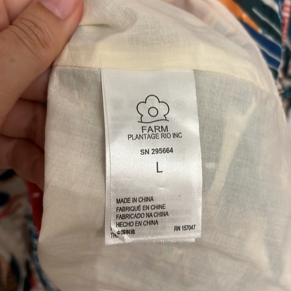 FARM RIO Off-White Macaw Mini Dress Sz Large - NWT!! SOLD OUT!!! - Picture 8 of 10